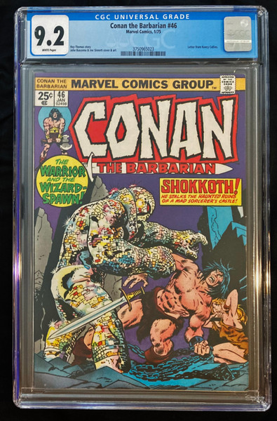 1975 Marvel Conan The Barbarian #46 CGC 9.2