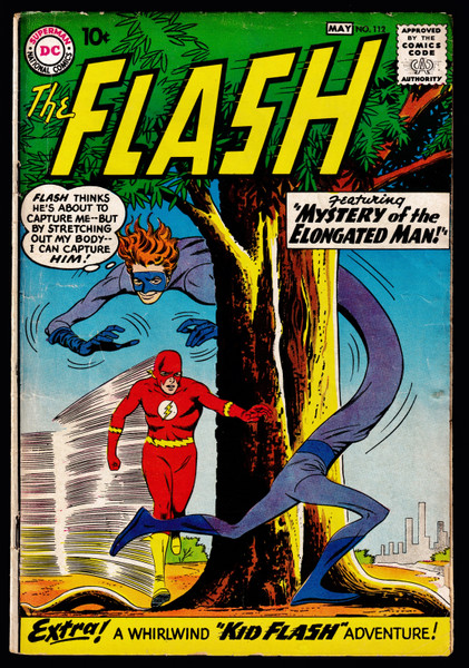 1961 DC Flash #112 Incomplete  1st Appearance of the Elongated Man