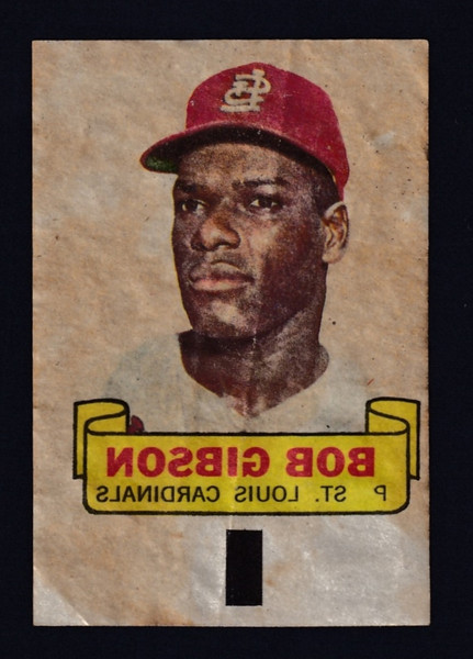 1966 Topps Rub Offs Transfer Bob Gibson Poor