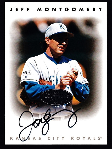 1996 Leaf Signature Series Jeff Montgomery Silver Auto NMMT or Better