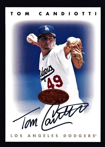 1996 Leaf Signature Series Tom Candiotti Bronze Auto NMMT or Better