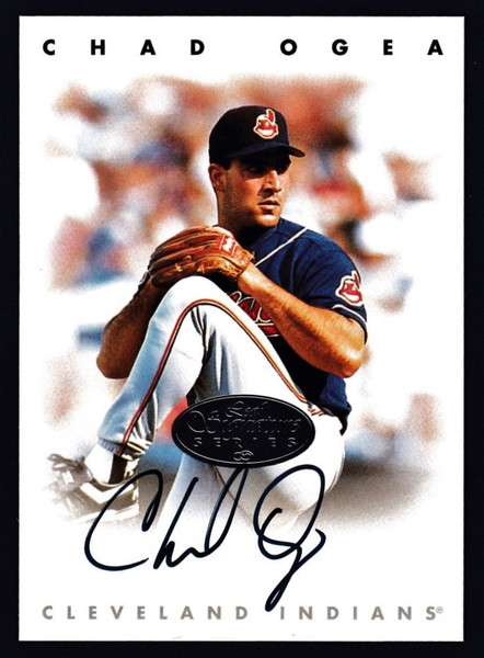 1996 Leaf Signature Series Chad Ogea Silver Auto NMMT or Better