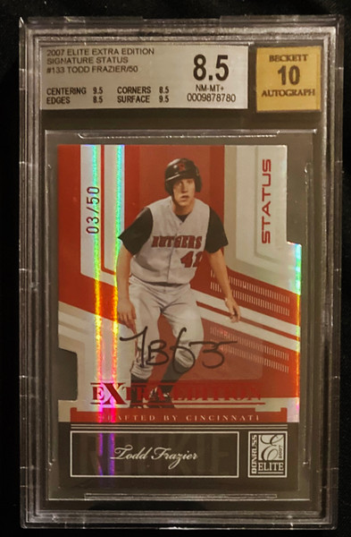 2007 Donruss Elite Extra Edition #133 Todd Frazier RC Auto BGS 8.5 Auto 10 #03/50