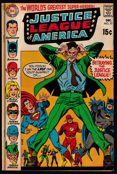 1969 DC Justice League of America #77 VG-