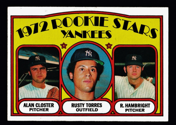 1972 Topps #124 Yankees Rookie Stars EX+