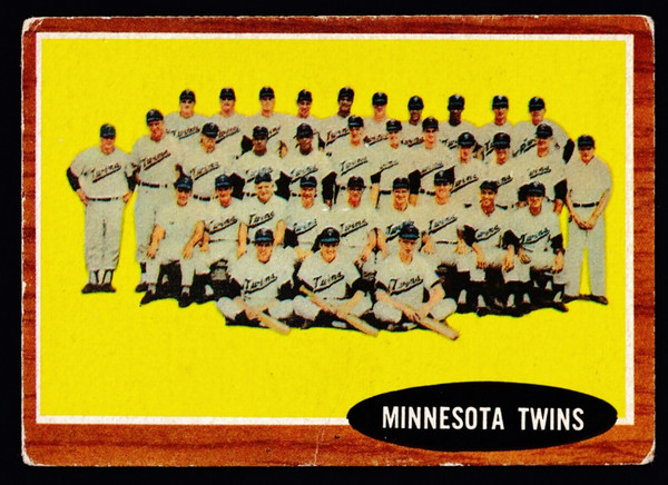 1962 Topps #584 Minnesota Twins Team GD