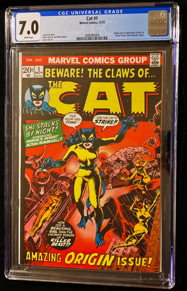 1972 Marvel Cat #1 CGC 7.0 1st Appearance of the Cat