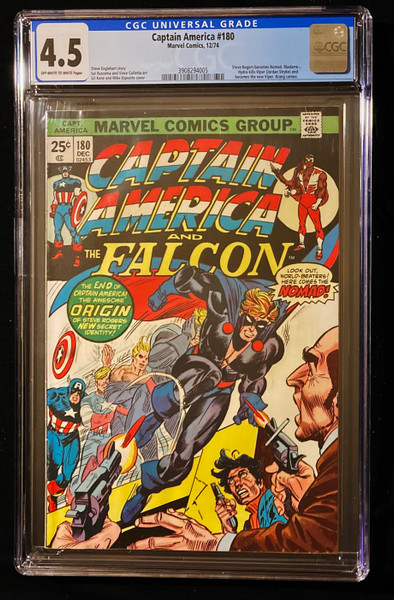 1974 Marvel Captain America #180 CGC 4.5 Steve Rogers Becomes Nomad