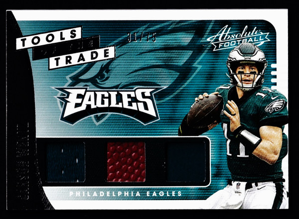 2019 Panini Absolute Tools of the Trade Carson Wentz Jersey #31/75