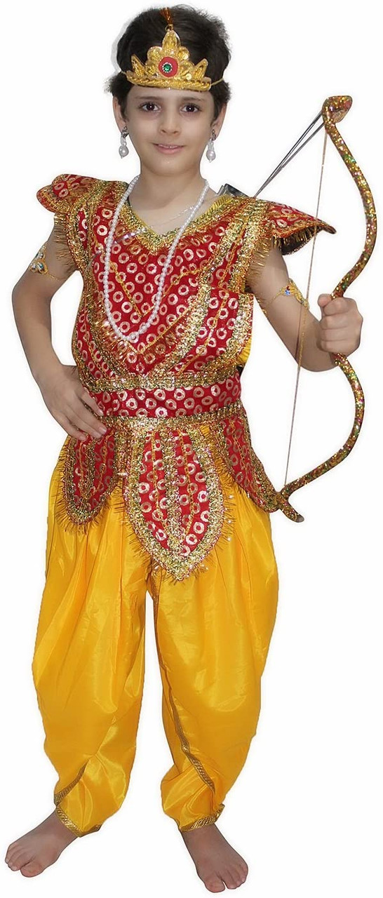 Fancy Dress Kids Hanuman Ji Costume of Ramleela/Dussehra/Ram Navami/Mythological  Character : Amazon.in: Toys & Games
