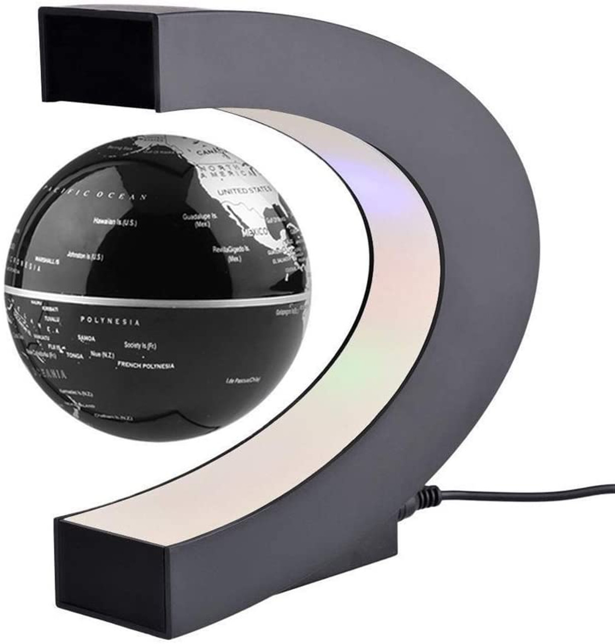 Zibuyu LED World Map Decoration Magnetic Levitation Floating Globe