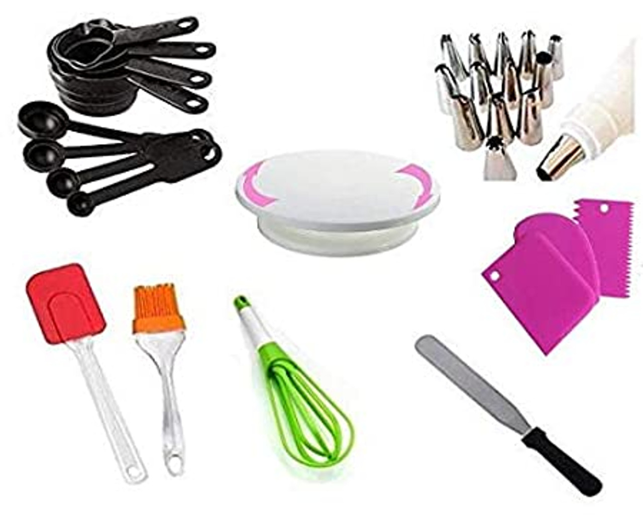 GeweYeeli DIY Cake Decorate Nozzles Set Kitchen Bakery Pastry Ice Cream Bag  Tips Squeeze Set, Pink 10pcs - Walmart.com