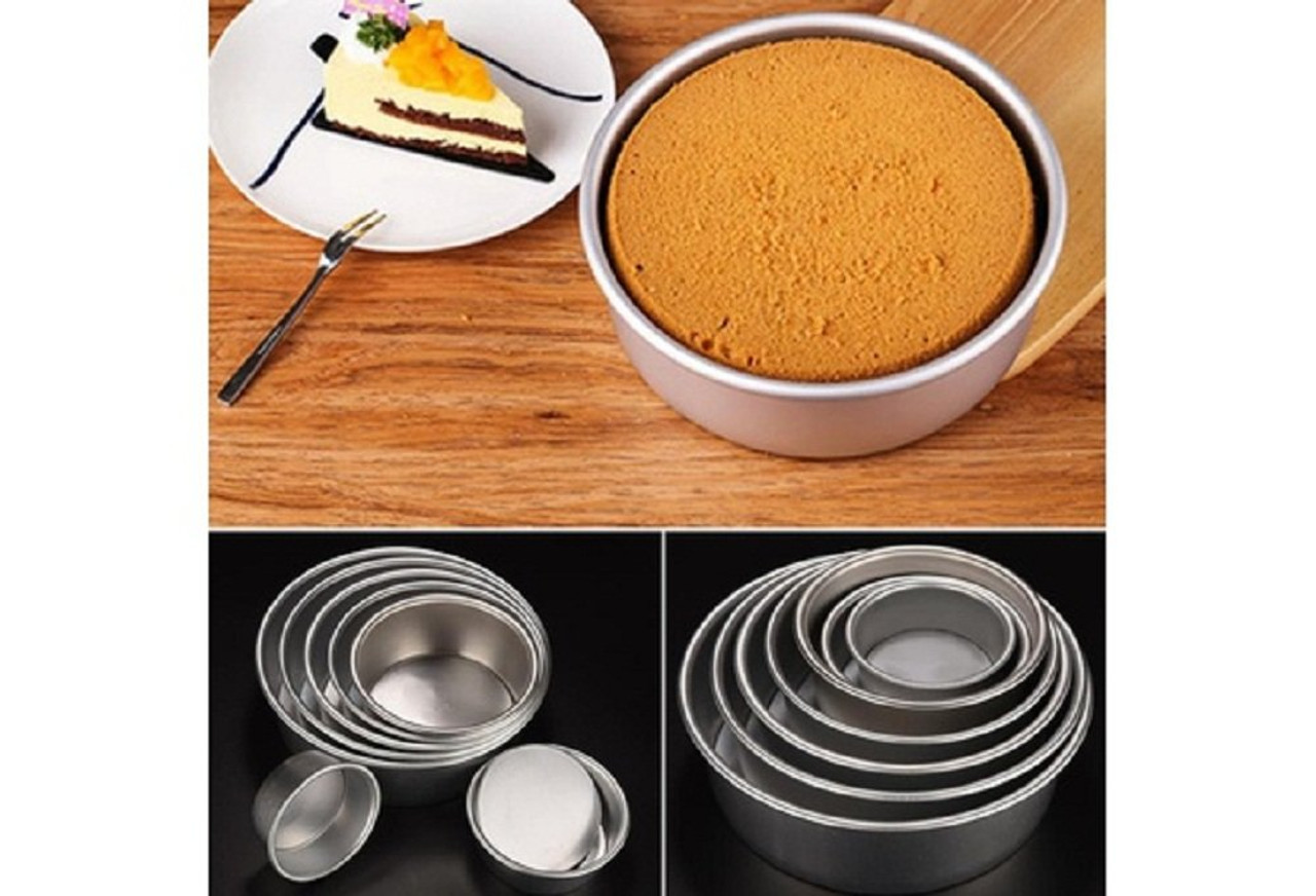 Baker's Cutlery Aluminium Baking Round Cake Mould, Size- 10 Inch (Height-3  Inch) - Baker's Cutlery