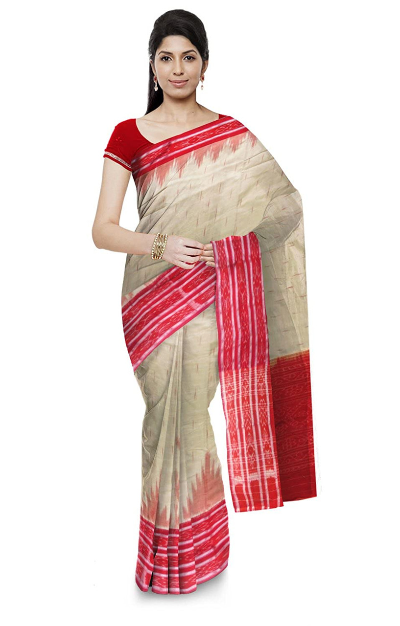 Buy odisha handloom Handmade pure cottan Saree Khandua Natural cottan Ikkat  sambalpuri Saree For Women/Ethnic Wear/Traditonal Saree/Handloom Saree  Without Blouse piece .(209) at Amazon.in