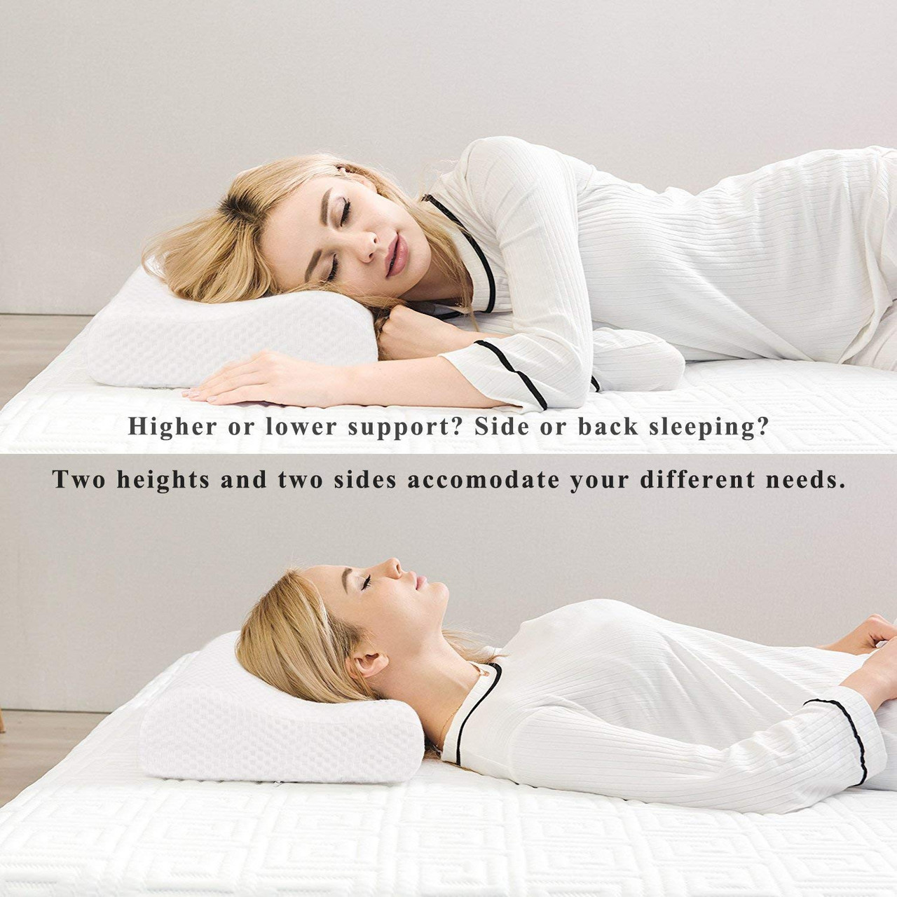 COMFILIFE Memory Foam Sleep Lumbar Support Pillow R-TRI-232 - The Home Depot