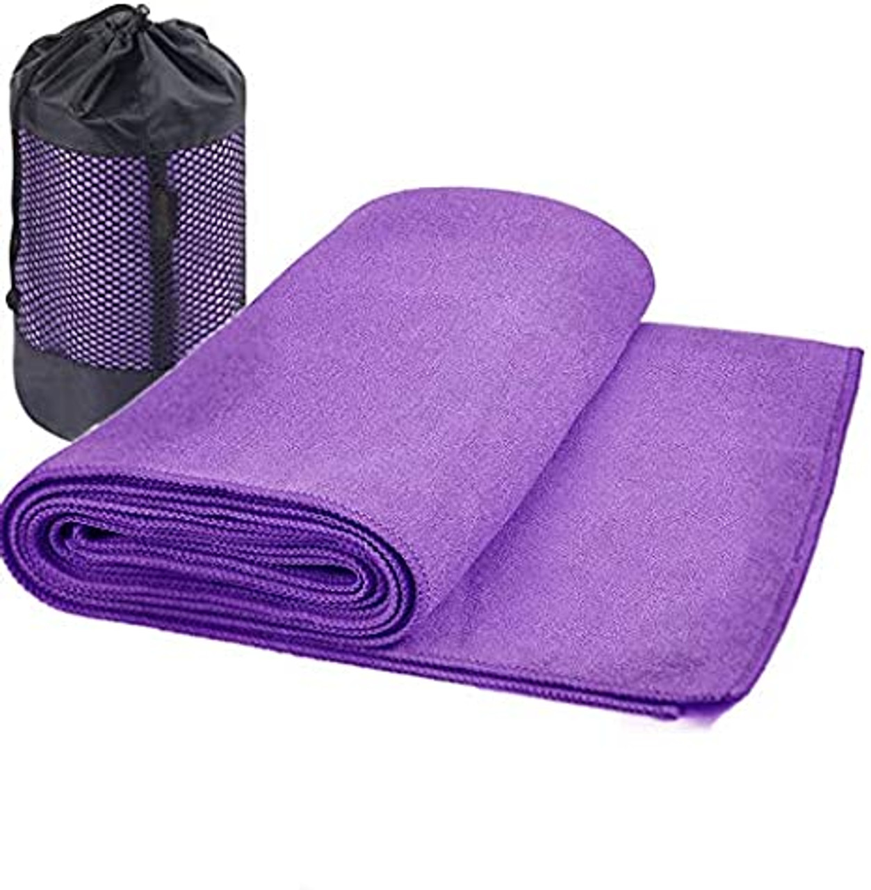 Lyrovo Microfiber Yoga Towel Sweat Absorbent Soft Non-Slip Hot Yoga Towel  with Carry Bag Size: 24 inches x 72 inches