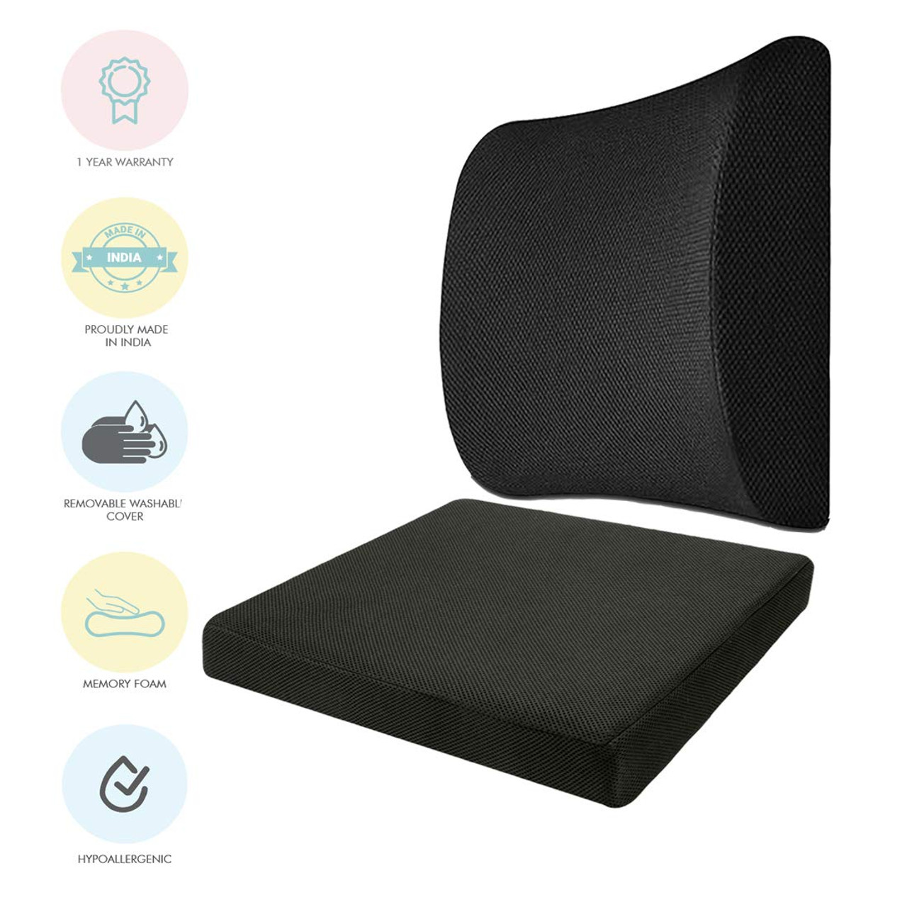 Buy Orthopedic Memory Foam High Resilience Square Chair Cushion