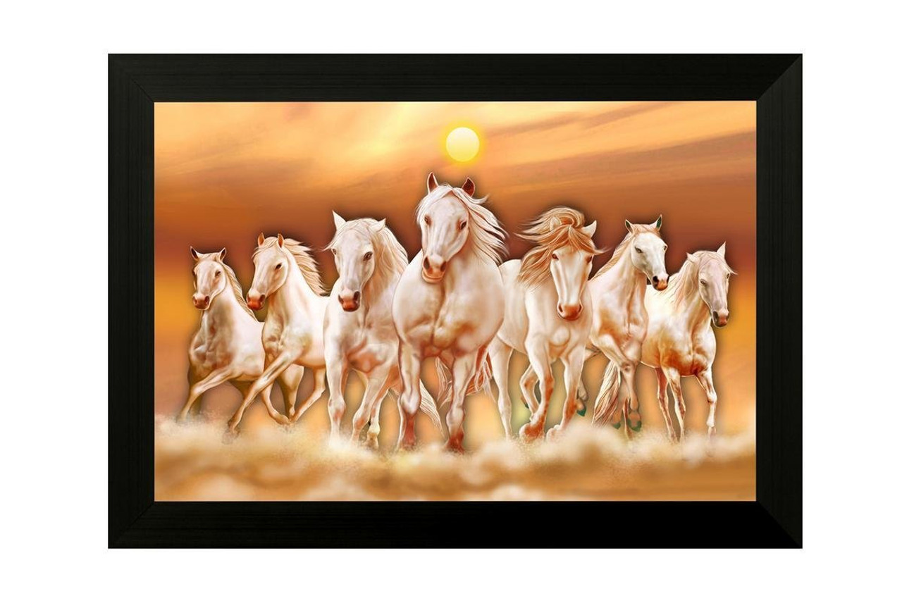 SAF 6546C Seven running horses||vastu painting for home and office ...