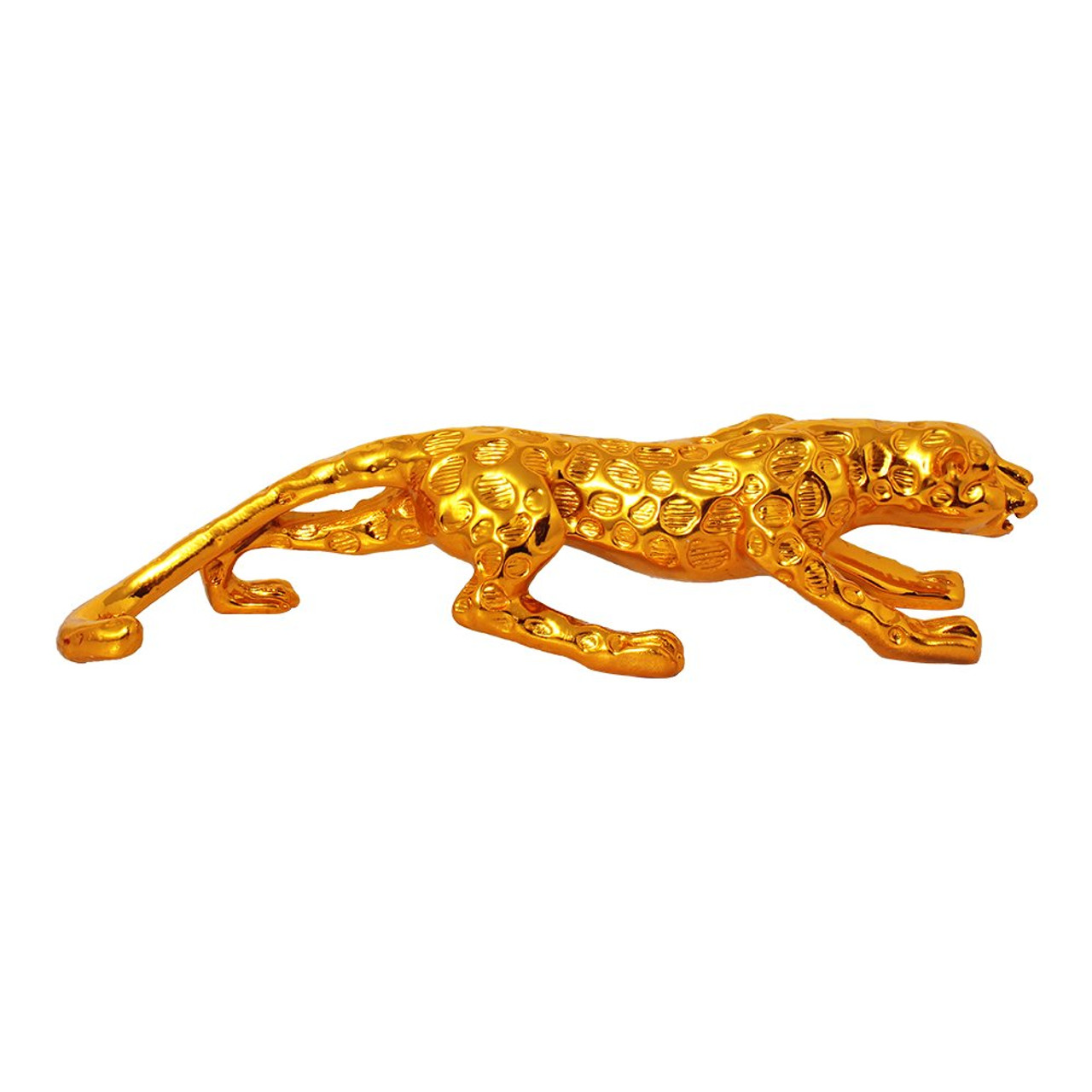 Cheetah Statue Home Decor Leopard - Gold Plated