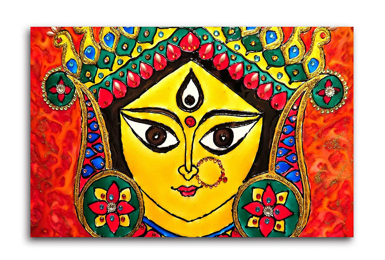 Durga Maa Drawing PNG Transparent Images Free Download | Vector Files |  Pngtree