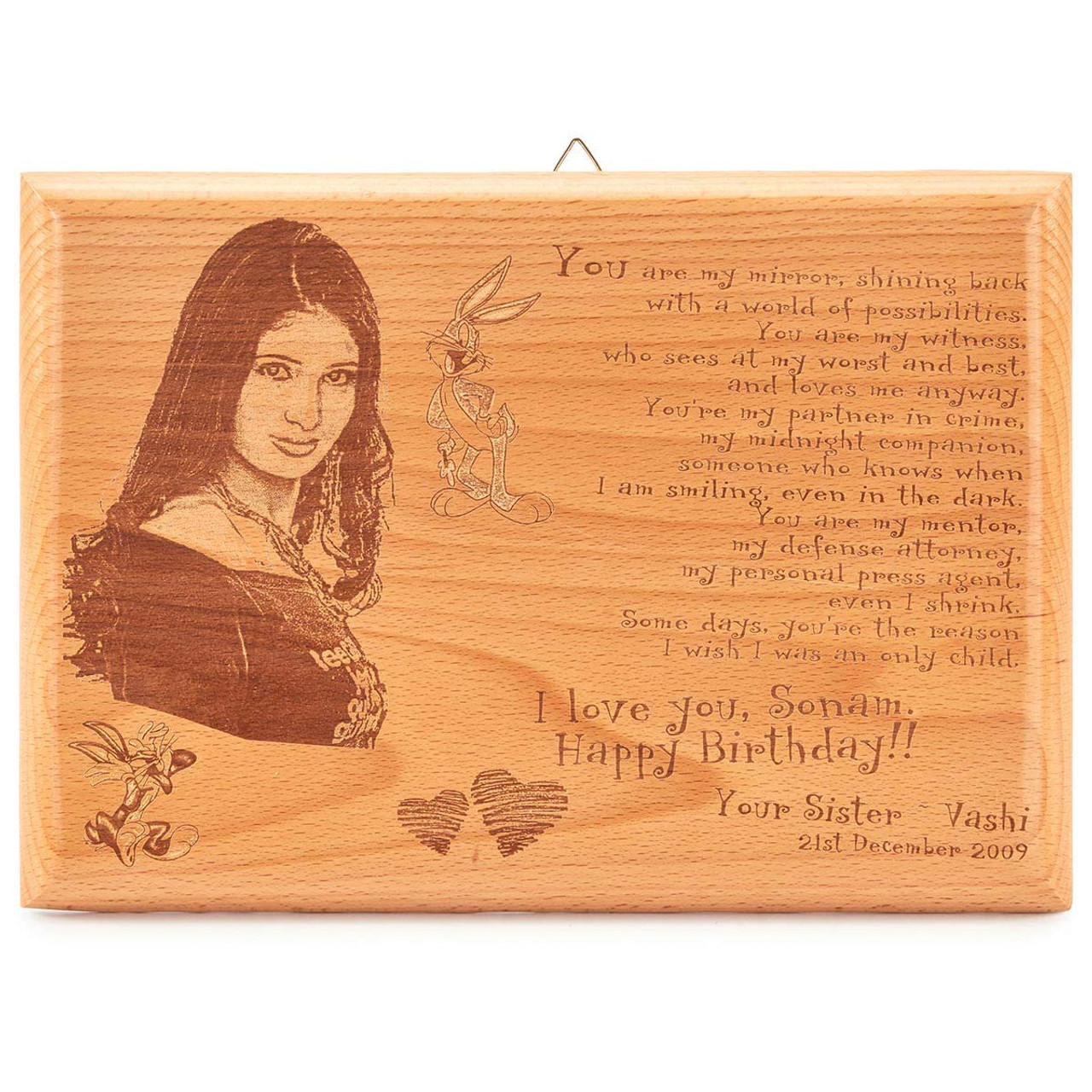 Personalised Wooden Photo Frame for Wife Birthday-Presto