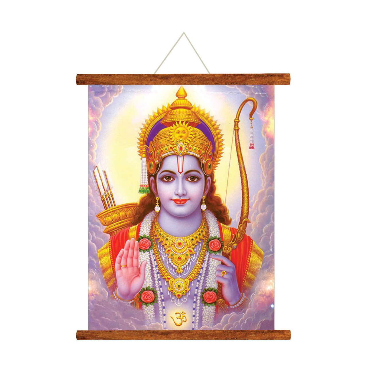 Free Vector | Greeting card with drawing of ram navami