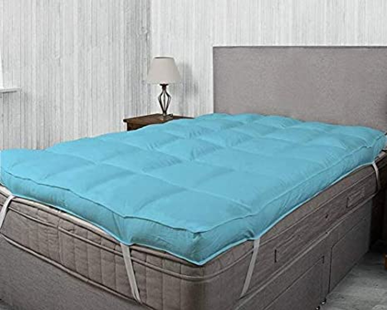 Linenovation Small Size Bed Finest Imported Super Microfiber Soft Mattress  Padding/Topper- Sky Blue-(36 * 72in)