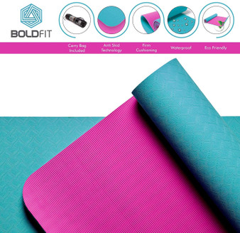 Boldfit Yoga Mat for Men and Women NBR Material with Carrying