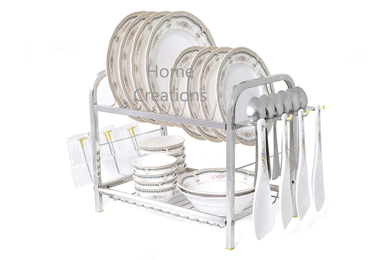 Buy Irontech Stainless Steel Wall Mount Kitchen Utensils Rack, Dish Rack  with Plate & Cutlery Stand, Modular Kitchen Storage Rack, Modern Kitchen  Organizer