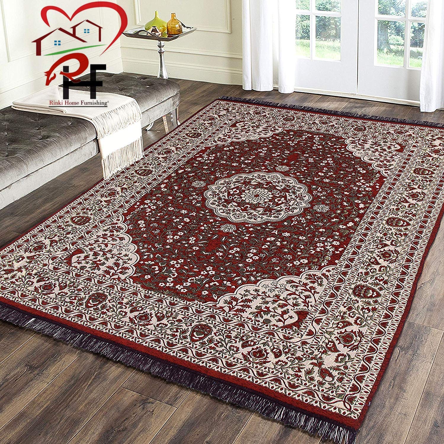 Rinki Home Furnishing Velvet Carpet -, 60 inch x 84 inch