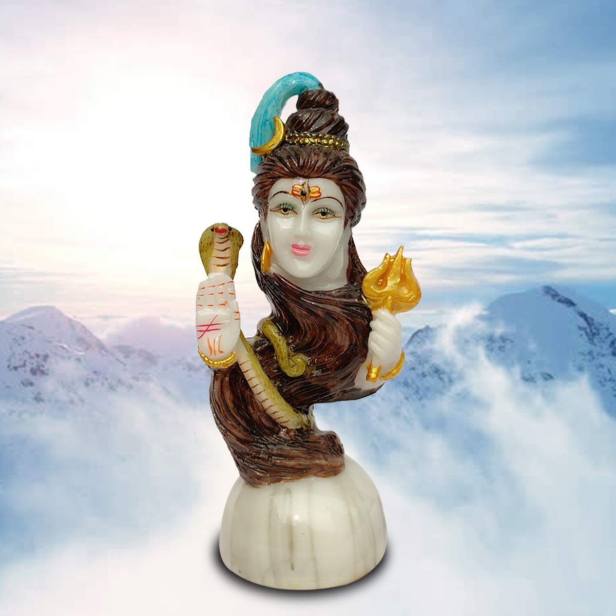 Buy Collectible India Lord Shiva Idol Statue for Home Decor - Gold Plated  Shiva Idol Showpiece for Mandir Pooja Temple Decoration & Gifts (Size 5 x 5  Inches) Online at Low Prices