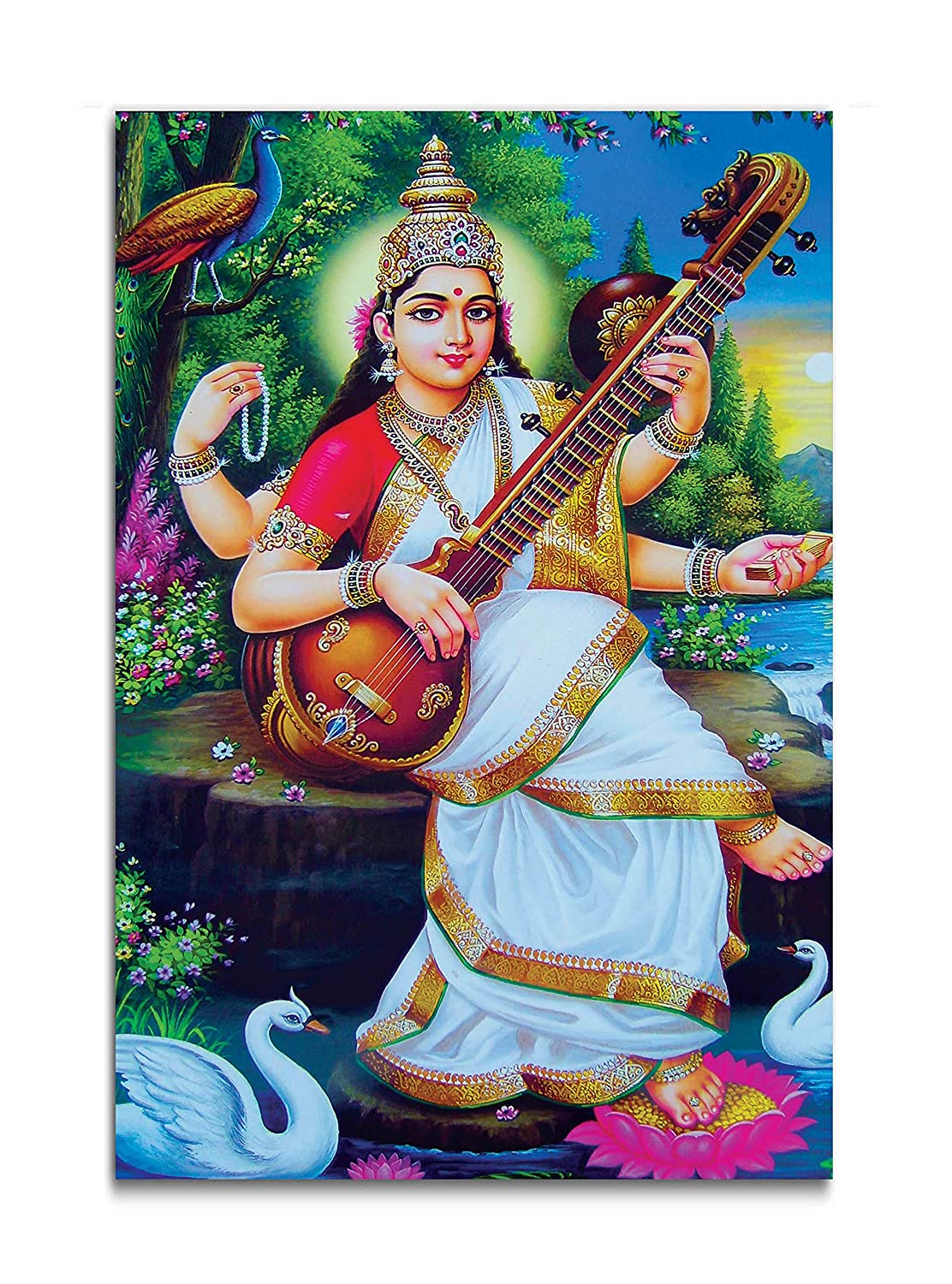 Tamatina Diwali Wall Poster - Maa Saraswati - Large Size Poster ...