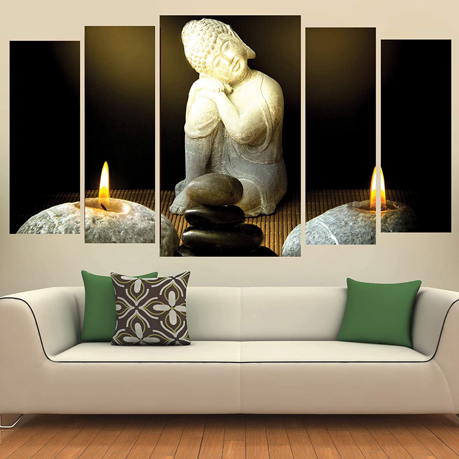 Kyara arts Big Size Multiple Frames, Beautiful Buddha with