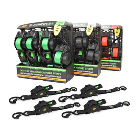 1" x 10' Retractable Ratchet Straps