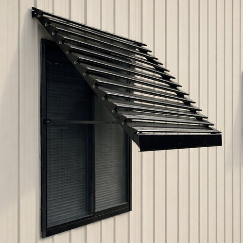 Aluminum window and door awnings offering privacy and shade, perfect for enhancing comfort and style in any outdoor space.