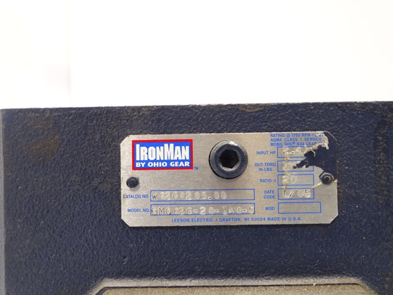 Ironman by Ohio Gear BMQ826-20-140-D Gear Reducer