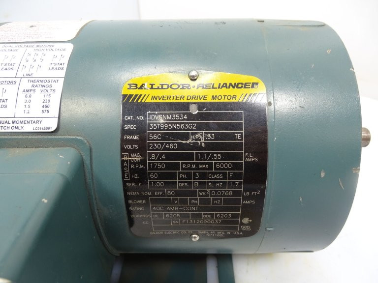 Baldor IDVSNM3534 Inverter Drive Motor