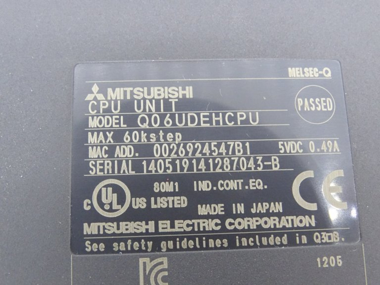 MITSUBISHI ELECTRIC Q06UDEHCPU CPUユニット Q06UDEHCPU - CPU Units (Mitsubishi Electric) - Mitsubishi