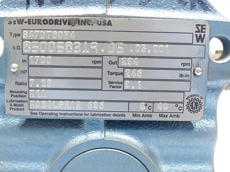Sew Eurodrive S47DT80N4 Motor