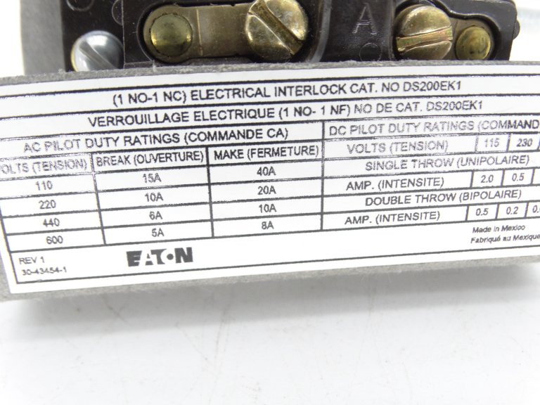 Eaton Corporation DS200EK1 Contact Block