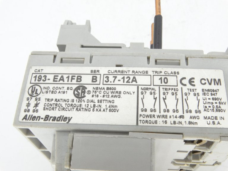 Allen Bradley 193EA1FB Series B Relay