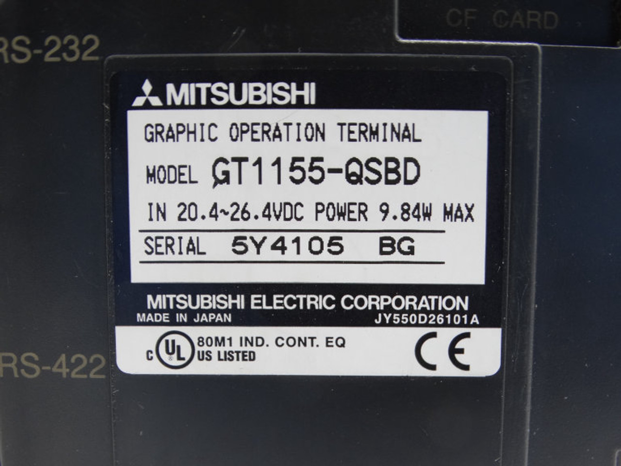 Mitsubishi GT1155-QSBD HMI