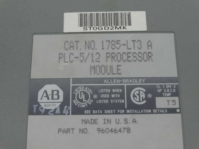 Allen Bradley 1785-LT3 Series A PLC Processor