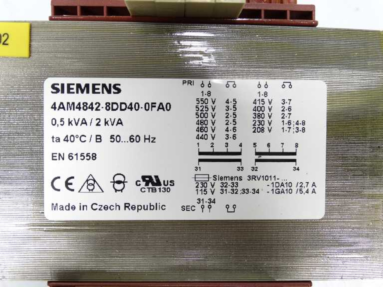 Siemens 4AM4842-8DD40-0FA0 Transformer