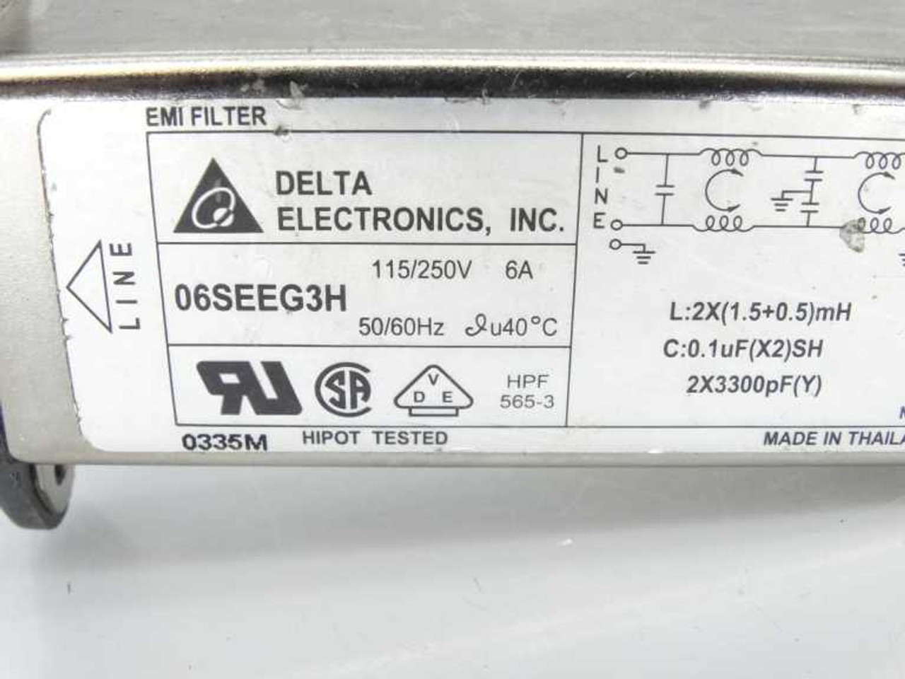 Delta Electronics Inc. 06SEEG3H EMI Filter