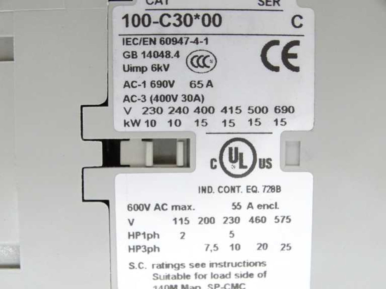 Allen-Bradley 100-C30D10 IEC 30 A Contactor