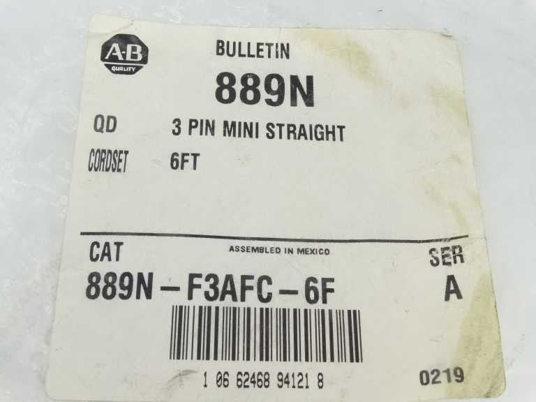 Allen Bradley 889N-F3AFC-6F Series A Cable