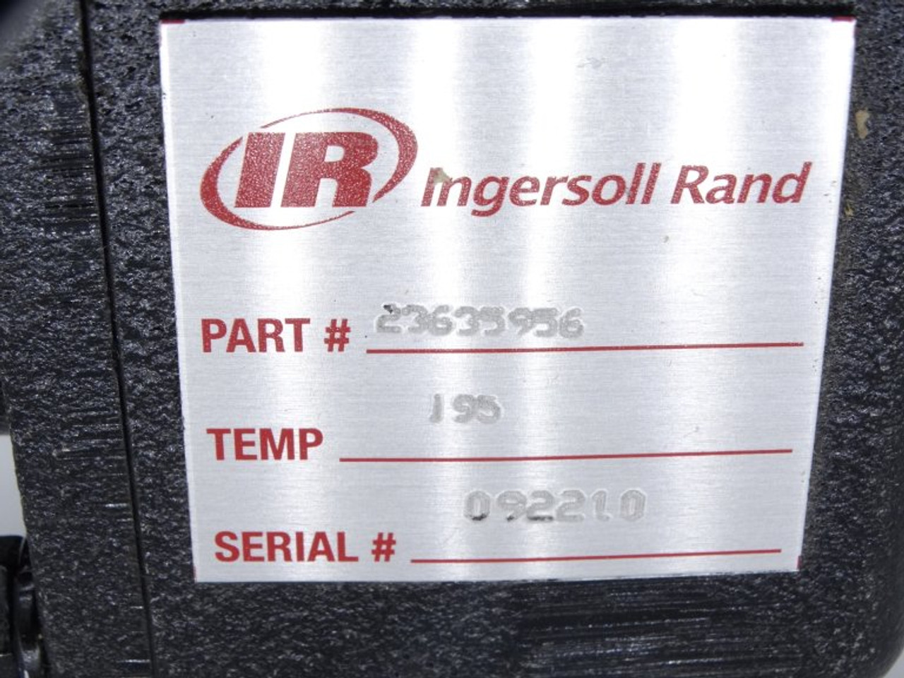 Ingersoll Rand Will Be Closed On 07/04 And 07/05 Ingersoll Rand 23635956 Valve