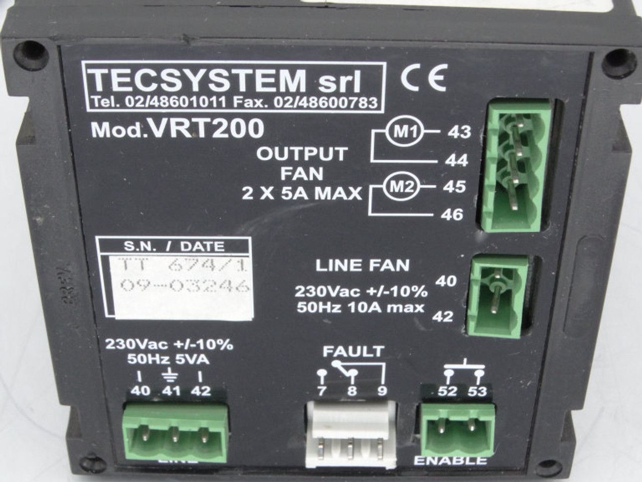 Tec Systems VRT200 Temperature Controller
