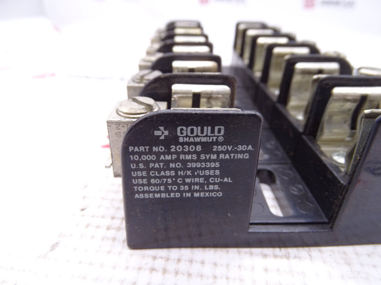 Bloc Porte-fusibles Gould Shawmut 60308 - 600V 30A 3 Pôles - Lot De 2 - Occasion